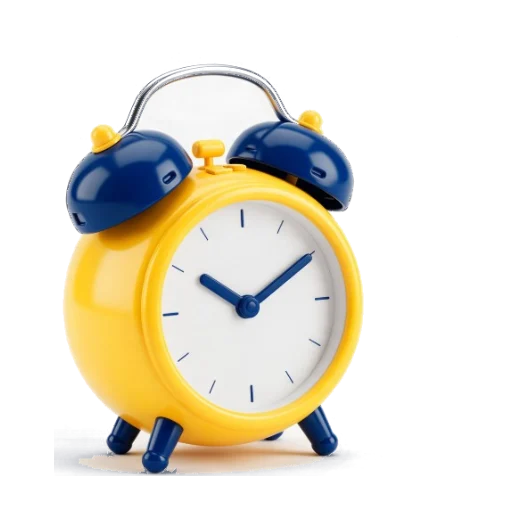 Yellow alarm clock icon