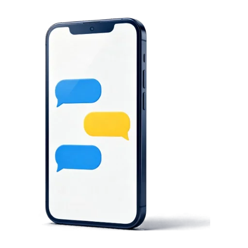 Phone with chat messages icon