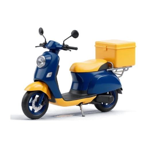 Delivery scooter with box icon